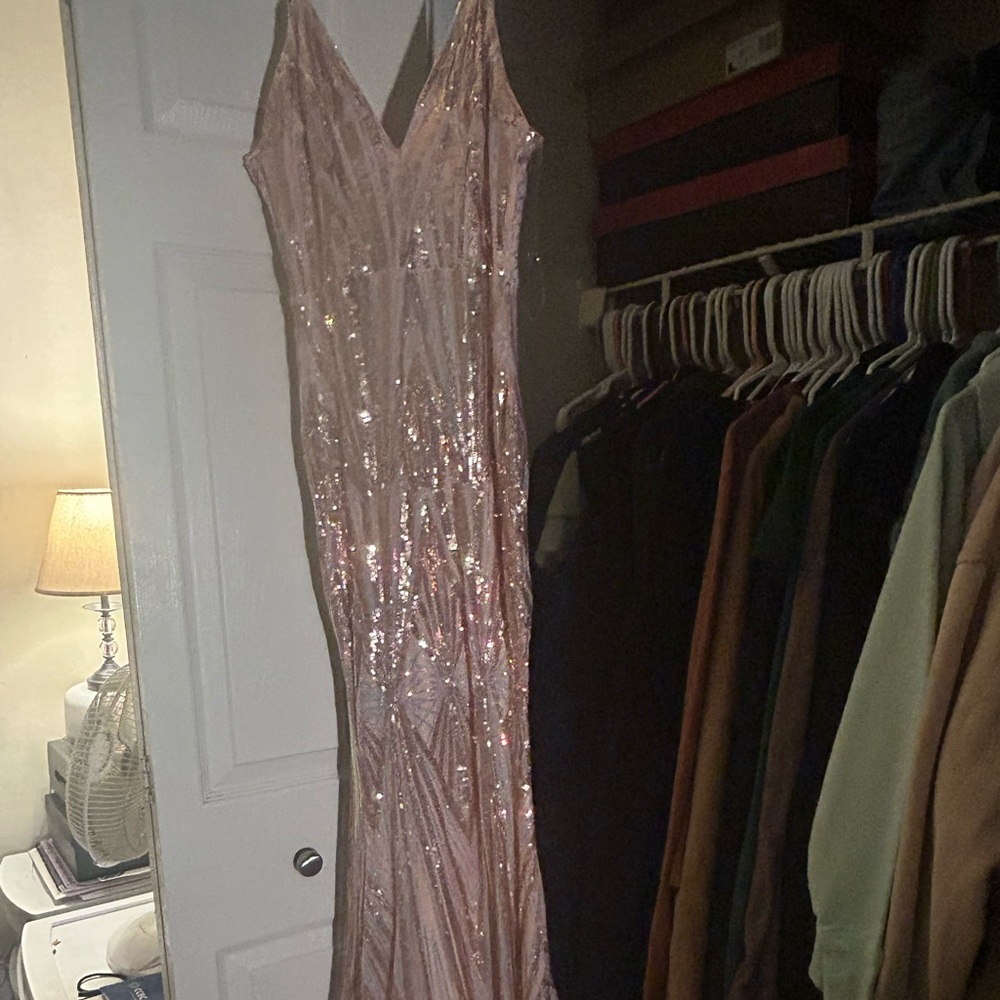 Rose Gold Sequin Gown